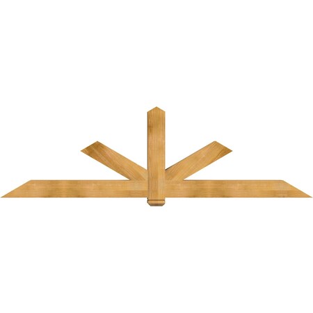 Ekena Millwork Kennewick Timber Gable Bracket, Western Red Cedar, 108"W x 31 1/2"H x 6"D x 6"F, 7/12 Pitch GBW108X31X0606KEN00RWR